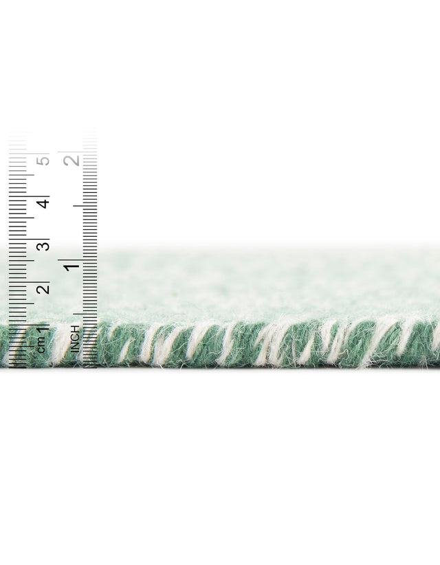 Green 3' 1 x 3' 1 Geo Trellis Flatweave Round Area Rug 80% Wool & 20% Cotton Natural Geometric Carpet for Living, Office, Dining, Dorms for Sale at Rug Engine