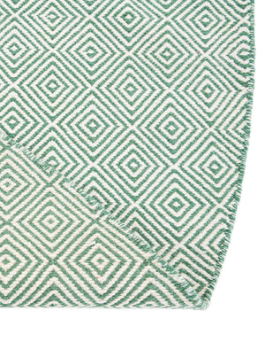 Green 3' 1 x 3' 1 Geo Trellis Flatweave Round Area Rug 80% Wool & 20% Cotton Natural Geometric Carpet for Living, Office, Dining, Dorms for Sale at Rug Engine