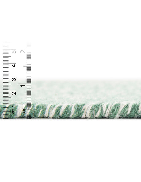 Green 2' x 8' Geo Trellis Flatweave Runner Area Rug 80% Wool & 20% Cotton Natural Geometric Carpet for Living, Office, Dining, Dorms for Sale at Rug Engine