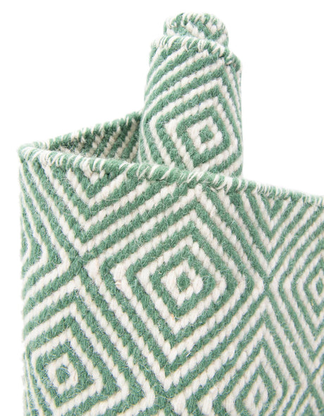 Green 12' x 12' Geo Trellis Flatweave Square Area Rug 80% Wool & 20% Cotton Natural Geometric Carpet for Living, Office, Dining, Dorms for Sale at Rug Engine