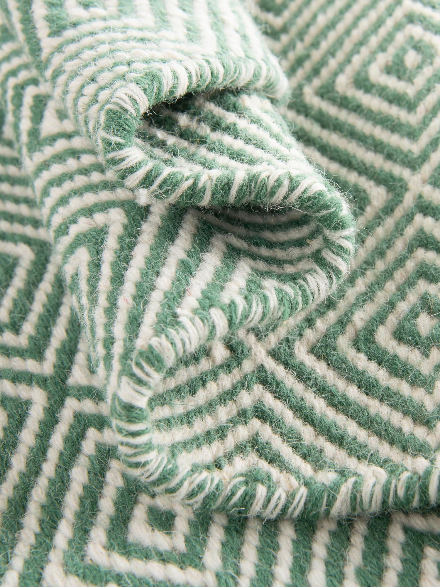 Green 7' 10 x 7' 10 Geo Trellis Flatweave Square Area Rug 80% Wool & 20% Cotton Natural Geometric Carpet for Living, Office, Dining, Dorms for Sale at Rug Engine