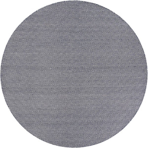 Navy Blue 10' x 10' Geo Trellis Flatweave Round Area Rug 80% Wool & 20% Cotton Natural Geometric Carpet for Living, Office, Dining, Dorms for Sale at Rug Engine