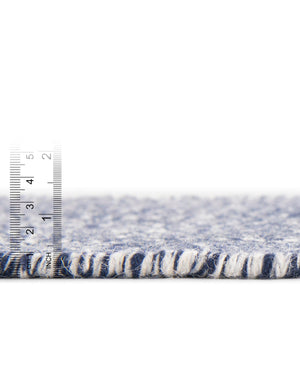 Navy Blue 2' 7 x 14' 1 Geo Trellis Flatweave Runner Area Rug 80% Wool & 20% Cotton Natural Geometric Carpet for Living, Office, Dining, Dorms for Sale at Rug Engine