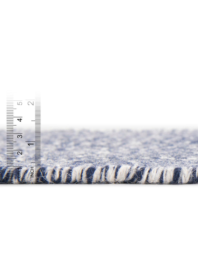 Navy Blue 10' x 10' Geo Trellis Flatweave Square Area Rug 80% Wool & 20% Cotton Natural Geometric Carpet for Living, Office, Dining, Dorms for Sale at Rug Engine
