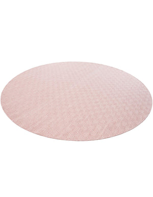 Pink 10' x 10' Geo Trellis Flatweave Round Area Rug 80% Wool & 20% Cotton Natural Geometric Carpet for Living, Office, Dining, Dorms for Sale at Rug Engine