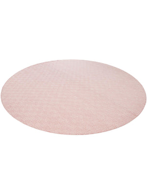 Pink 10' x 10' Geo Trellis Flatweave Round Area Rug 80% Wool & 20% Cotton Natural Geometric Carpet for Living, Office, Dining, Dorms for Sale at Rug Engine