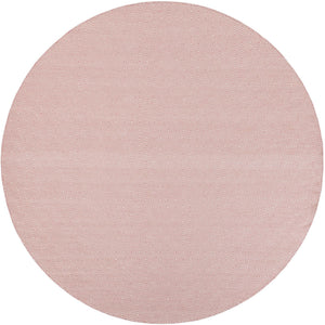Pink 10' x 10' Geo Trellis Flatweave Round Area Rug 80% Wool & 20% Cotton Natural Geometric Carpet for Living, Office, Dining, Dorms for Sale at Rug Engine