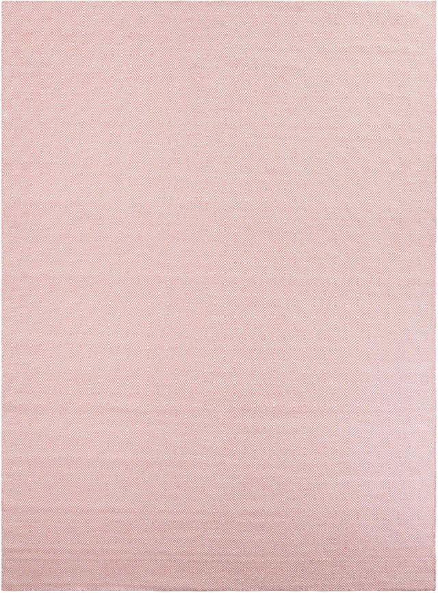 Pink 10' x 14' 1 Geo Trellis Flatweave Rectangle Area Rug 80% Wool & 20% Cotton Natural Geometric Carpet for Living, Office, Dining, Dorms for Sale at Rug Engine
