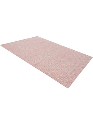 Pink 4' 1 x 6' 1 Geo Trellis Flatweave Rectangle Area Rug 80% Wool & 20% Cotton Natural Geometric Carpet for Living, Office, Dining, Dorms for Sale at Rug Engine
