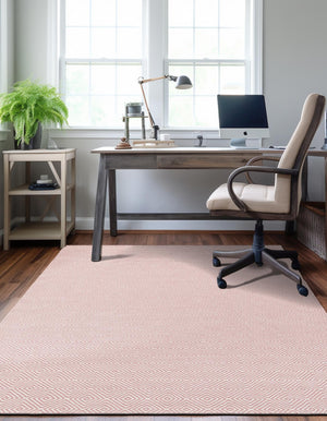 Pink 7' 10 x 10' Geo Trellis Flatweave Rectangle Area Rug 80% Wool & 20% Cotton Natural Geometric Carpet for Living, Office, Dining, Dorms for Sale at Rug Engine