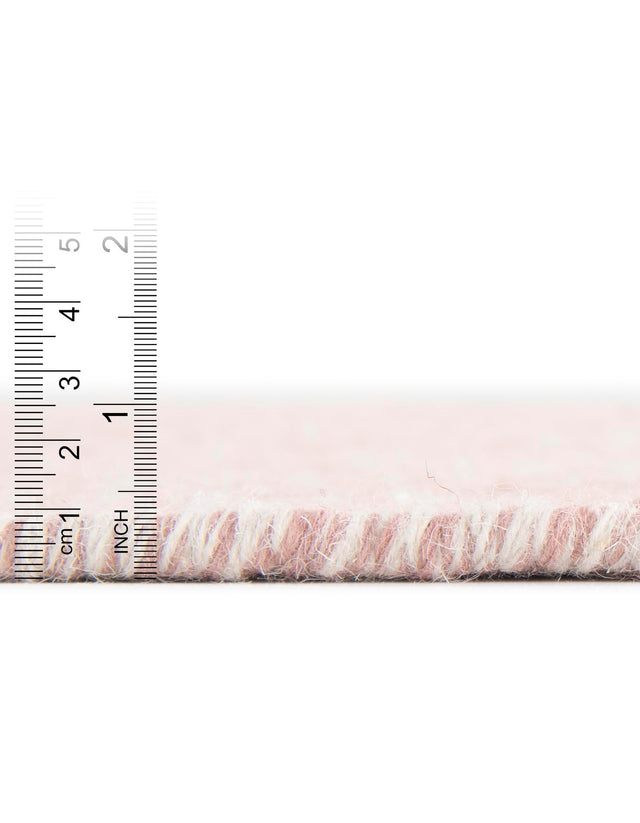 Pink 7' 10 x 10' Geo Trellis Flatweave Rectangle Area Rug 80% Wool & 20% Cotton Natural Geometric Carpet for Living, Office, Dining, Dorms for Sale at Rug Engine