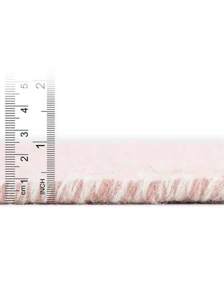 Pink 6' 1 x 9' Geo Trellis Flatweave Rectangle Area Rug 80% Wool & 20% Cotton Natural Geometric Carpet for Living, Office, Dining, Dorms for Sale at Rug Engine