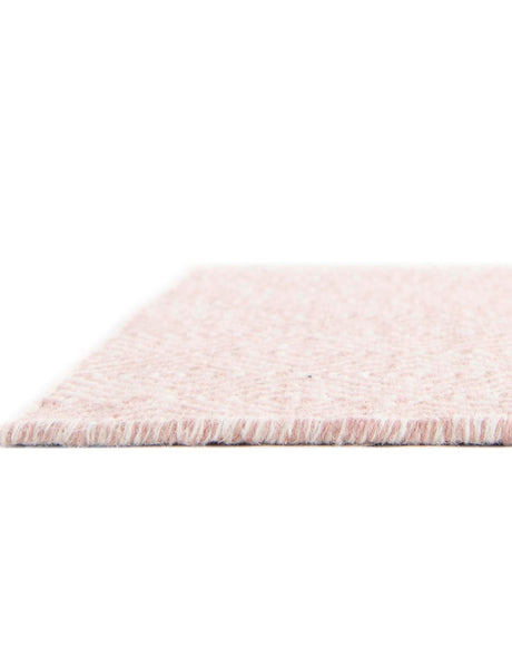 Pink 2' x 8' Geo Trellis Flatweave Runner Area Rug 80% Wool & 20% Cotton Natural Geometric Carpet for Living, Office, Dining, Dorms for Sale at Rug Engine