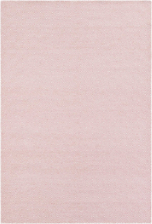 Pink 6' 1 x 9' Geo Trellis Flatweave Rectangle Area Rug 80% Wool & 20% Cotton Natural Geometric Carpet for Living, Office, Dining, Dorms for Sale at Rug Engine