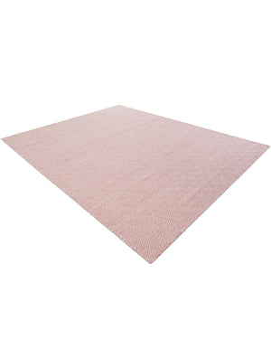 Pink 7' 10 x 10' Geo Trellis Flatweave Rectangle Area Rug 80% Wool & 20% Cotton Natural Geometric Carpet for Living, Office, Dining, Dorms for Sale at Rug Engine