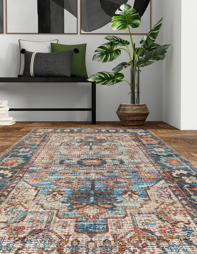 Multicolor 2' 2 x 8' Chenille Jute Runner Area Rug Vintage Distressed Boho All Natural Eco-Friendly Sustainable Carpet for Living Dining Office Dorm Rooms for Sale at Rug Engine