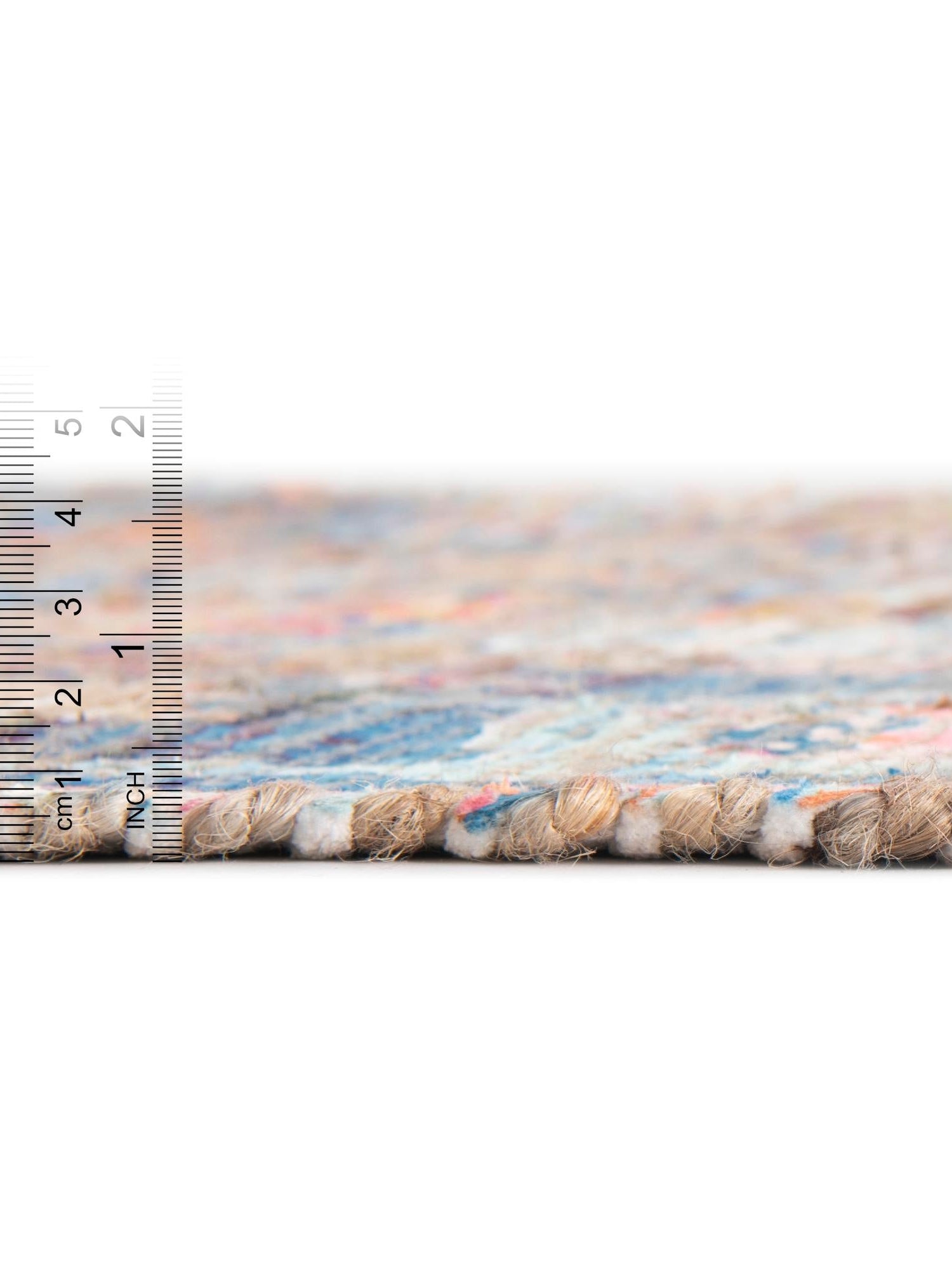 Multicolor 2' 2 x 8' Chenille Jute Runner Area Rug Vintage Distressed Boho All Natural Eco-Friendly Sustainable Carpet for Living Dining Office Dorm Rooms for Sale at Rug Engine