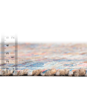 Multicolor 2' 2 x 8' Chenille Jute Runner Area Rug Vintage Distressed Boho All Natural Eco-Friendly Sustainable Carpet for Living Dining Office Dorm Rooms for Sale at Rug Engine
