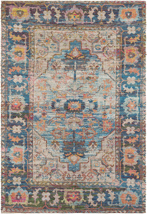 Multicolor 6' 1 x 9' Chenille Jute Rectangle Area Rug Vintage Distressed Boho All Natural Eco-Friendly Sustainable Carpet for Living Dining Office Dorm Rooms for Sale at Rug Engine