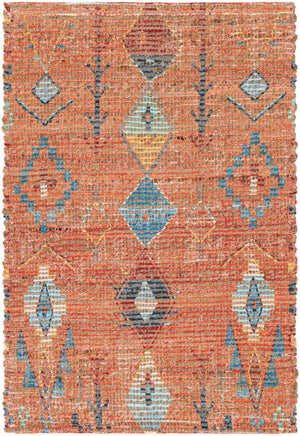 Rust Red 2' x 3' 1 Chenille Jute Rectangle Area Rug Vintage Distressed Boho All Natural Eco-Friendly Sustainable Carpet for Living Dining Office Dorm Rooms for Sale at Rug Engine