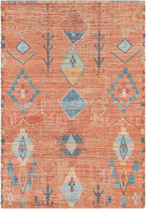 Rust Red 6' 1 x 9' Chenille Jute Rectangle Area Rug Vintage Distressed Boho All Natural Eco-Friendly Sustainable Carpet for Living Dining Office Dorm Rooms for Sale at Rug Engine