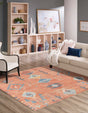 Rust Red 7' 10 x 7' 10 Chenille Jute Square Area Rug Vintage Distressed Boho All Natural Eco-Friendly Sustainable Carpet for Living Dining Office Dorm Rooms for Sale at Rug Engine