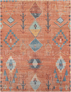 Rust Red 9' x 12' Chenille Jute Rectangle Area Rug Vintage Distressed Boho All Natural Eco-Friendly Sustainable Carpet for Living Dining Office Dorm Rooms for Sale at Rug Engine