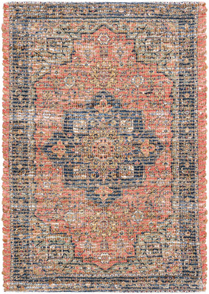 Antique Red 2' x 3' 1 Chenille Jute Rectangle Area Rug Vintage Distressed Boho All Natural Eco-Friendly Sustainable Carpet for Living Dining Office Dorm Rooms for Sale at Rug Engine