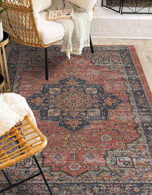 Antique Red 9' x 12' Chenille Jute Rectangle Area Rug Vintage Distressed Boho All Natural Eco-Friendly Sustainable Carpet for Living Dining Office Dorm Rooms for Sale at Rug Engine