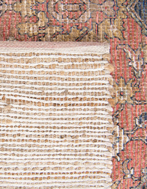 Antique Red 9' x 12' Chenille Jute Rectangle Area Rug Vintage Distressed Boho All Natural Eco-Friendly Sustainable Carpet for Living Dining Office Dorm Rooms for Sale at Rug Engine