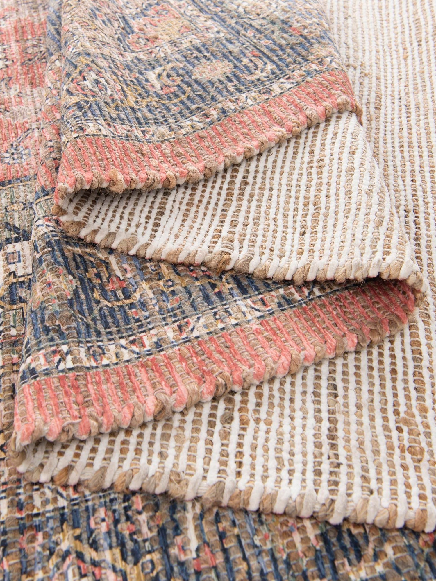 Antique Red 7' 10 x 10' Chenille Jute Rectangle Area Rug Vintage Distressed Boho All Natural Eco-Friendly Sustainable Carpet for Living Dining Office Dorm Rooms for Sale at Rug Engine