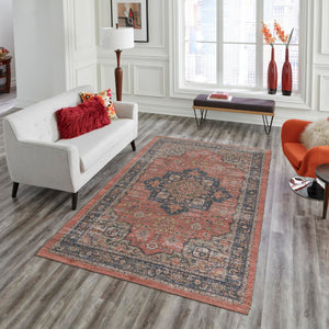 Antique Red 7' 10 x 10' Chenille Jute Rectangle Area Rug Vintage Distressed Boho All Natural Eco-Friendly Sustainable Carpet for Living Dining Office Dorm Rooms for Sale at Rug Engine