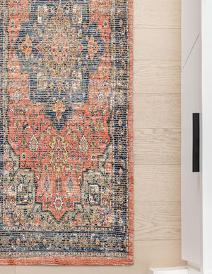 Antique Red 2' 2 x 8' Chenille Jute Runner Area Rug Vintage Distressed Boho All Natural Eco-Friendly Sustainable Carpet for Living Dining Office Dorm Rooms for Sale at Rug Engine