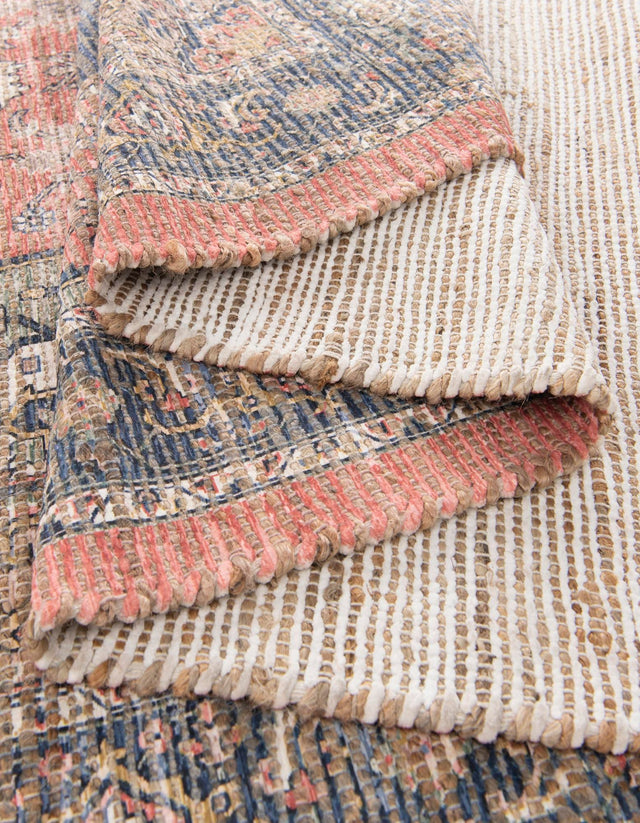 Antique Red 2' 2 x 8' Chenille Jute Runner Area Rug Vintage Distressed Boho All Natural Eco-Friendly Sustainable Carpet for Living Dining Office Dorm Rooms for Sale at Rug Engine