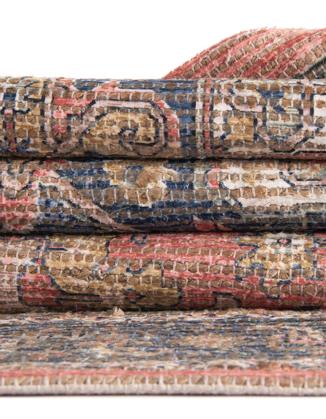 Antique Red 2' 2 x 8' Chenille Jute Runner Area Rug Vintage Distressed Boho All Natural Eco-Friendly Sustainable Carpet for Living Dining Office Dorm Rooms for Sale at Rug Engine