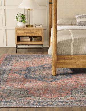Antique Red 7' 10 x 7' 10 Chenille Jute Square Area Rug Vintage Distressed Boho All Natural Eco-Friendly Sustainable Carpet for Living Dining Office Dorm Rooms for Sale at Rug Engine