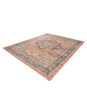 Antique Red 7' 10 x 10' Chenille Jute Rectangle Area Rug Vintage Distressed Boho All Natural Eco-Friendly Sustainable Carpet for Living Dining Office Dorm Rooms for Sale at Rug Engine