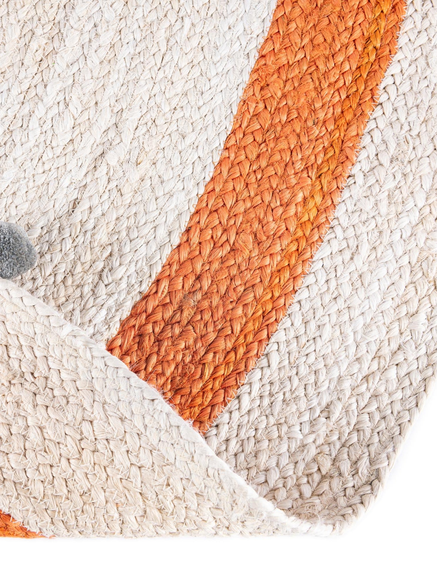 White 6' 1 x 6' 1 Kids Braided Jute Round Area Rug for Baby Nursery, Toddler Playroom,  Bedrooms All Natural Eco-Friendly Sustainable Carpet for Sale at Rug Engine