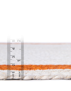 White 2' x 4' 1 Kids Braided Jute Runner Rug