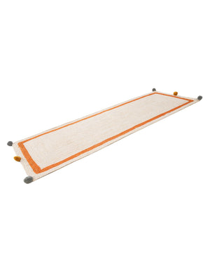 White 2' x 6' 1 Kids Braided Jute Runner Rug