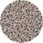 Pink and Purple 4' 1 x 4' 1 Felt Ball Round Area Rug Stunning All Natural 100% Wool Luxury Hand Woven Carpet for Modern Home Interiors Soft Touch Marshmallow Rug for Sale at Rug Engine