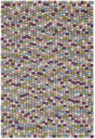 Pink and Purple 4' 1 x 6' 1 Felt Ball Rectangle Area Rug Stunning All Natural 100% Wool Luxury Hand Woven Carpet for Modern Home Interiors Soft Touch Marshmallow Rug for Sale at Rug Engine
