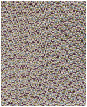 Pink and Purple 7' 10 x 10' Felt Ball Rectangle Area Rug Stunning All Natural 100% Wool Luxury Hand Woven Carpet for Modern Home Interiors Soft Touch Marshmallow Rug for Sale at Rug Engine