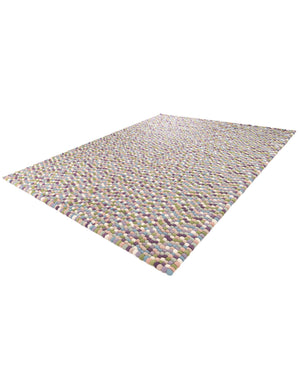 Pink and Purple 9' x 12' Felt Ball Rectangle Area Rug Stunning All Natural 100% Wool Luxury Hand Woven Carpet for Modern Home Interiors Soft Touch Marshmallow Rug for Sale at Rug Engine