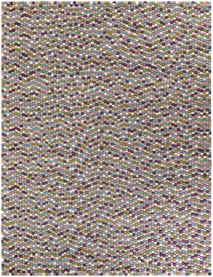 Pink and Purple 9' x 12' Felt Ball Rectangle Area Rug Stunning All Natural 100% Wool Luxury Hand Woven Carpet for Modern Home Interiors Soft Touch Marshmallow Rug for Sale at Rug Engine