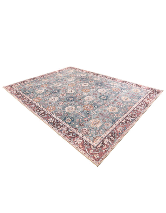 Washable Green 9' 5 x 13' 1 Timeless Rectangle Area Rug Easy to Clean Stain Resistant & Durable Traditional Classic Vintage Design Carpet for Sale at Rug Engine