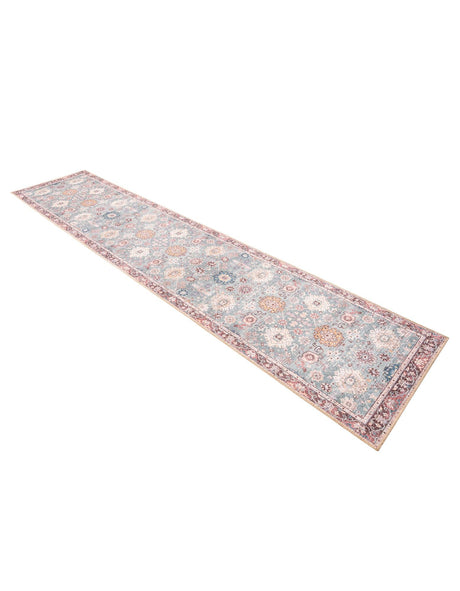 Washable Green 2' 7 x 12' Timeless Runner Area Rug Easy to Clean Stain Resistant & Durable Traditional Classic Vintage Design Carpet for Sale at Rug Engine