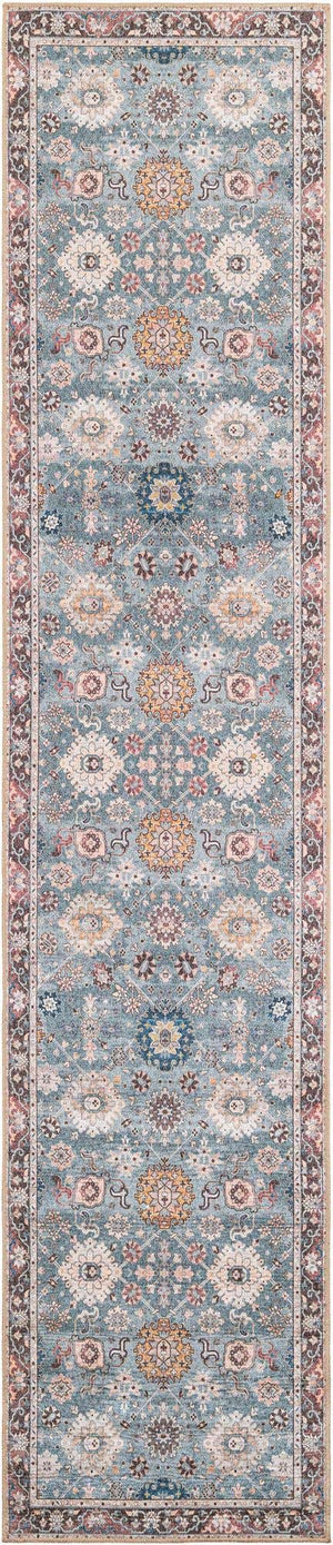 Washable Green 2' 7 x 12' Timeless Runner Area Rug Easy to Clean Stain Resistant & Durable Traditional Classic Vintage Design Carpet for Sale at Rug Engine