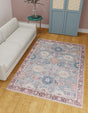 Washable Green 4' 1 x 6' 1 Timeless Rectangle Area Rug Easy to Clean Stain Resistant & Durable Traditional Classic Vintage Design Carpet for Sale at Rug Engine