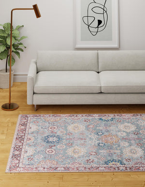 Washable Green 3' 6 x 5' 6 Timeless Rectangle Area Rug Easy to Clean Stain Resistant & Durable Traditional Classic Vintage Design Carpet for Sale at Rug Engine